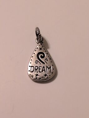 Brighton Silver Pendant Charm Engraved "DREAM"
